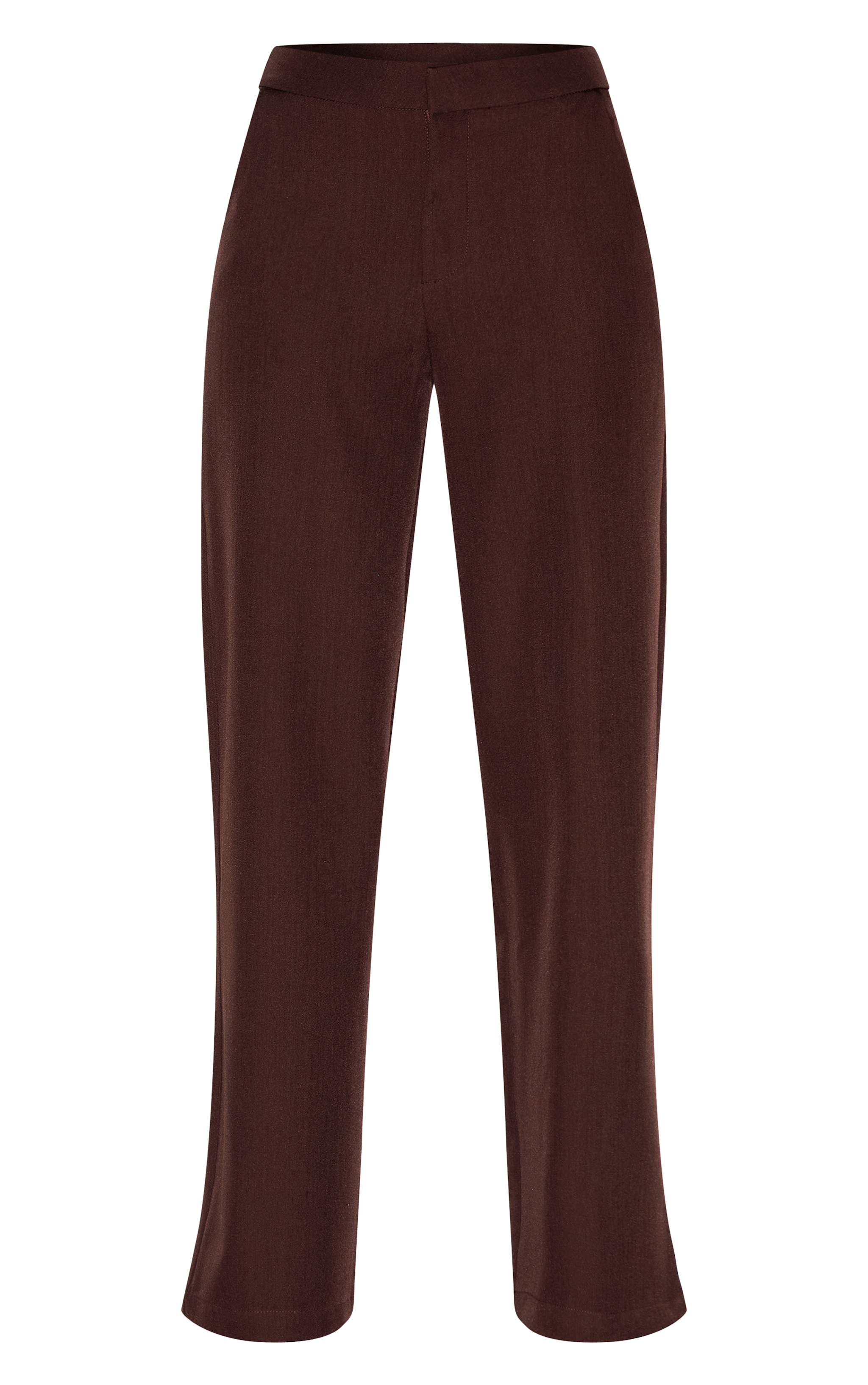 Dark Brown Tailored Woven Mid Rise Pants image 5
