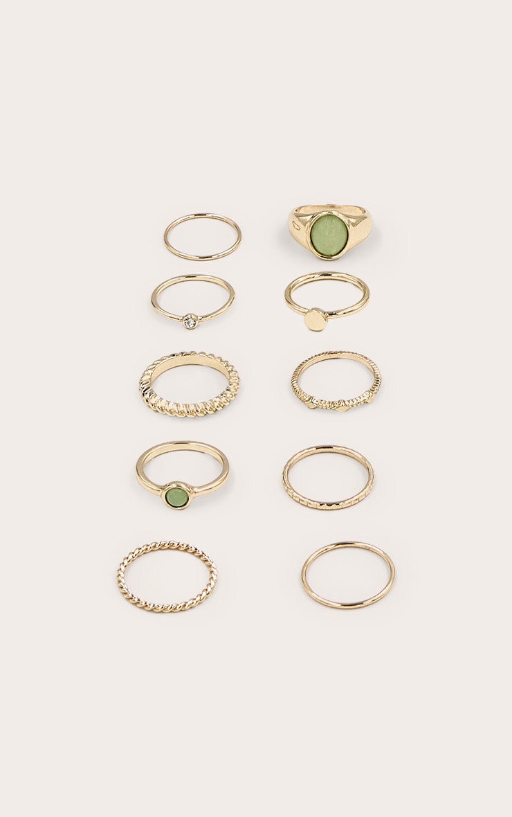 Gold Texture Resin Ring Multi-park image 2