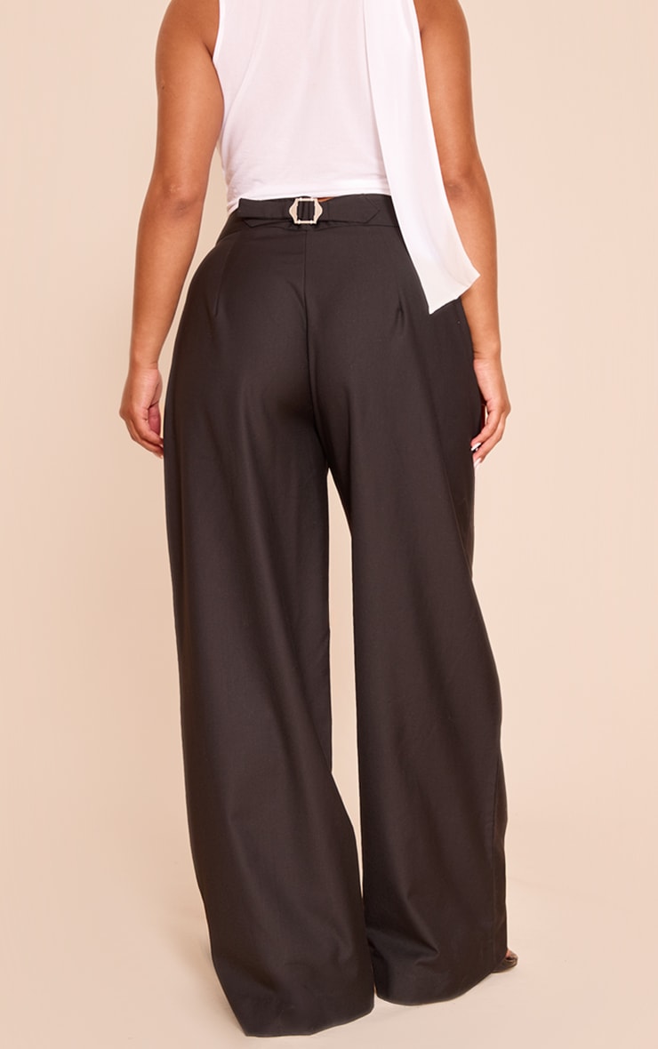 Shape Pantalon de tailleur large noir à plissures image 3