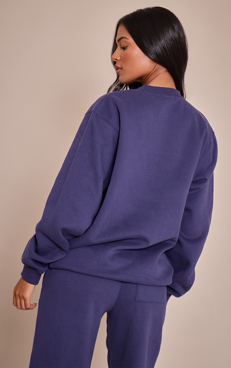 Tall Navy Oversized Crew Sweatshirt image 2