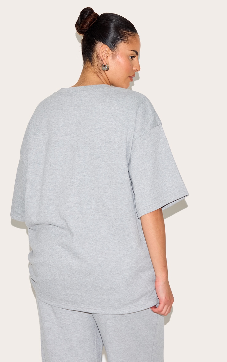 Plus Grey Jersey Oversized T-shirt image 2
