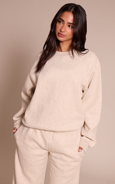 Sweat-shirt oversize col rond avoine Petite