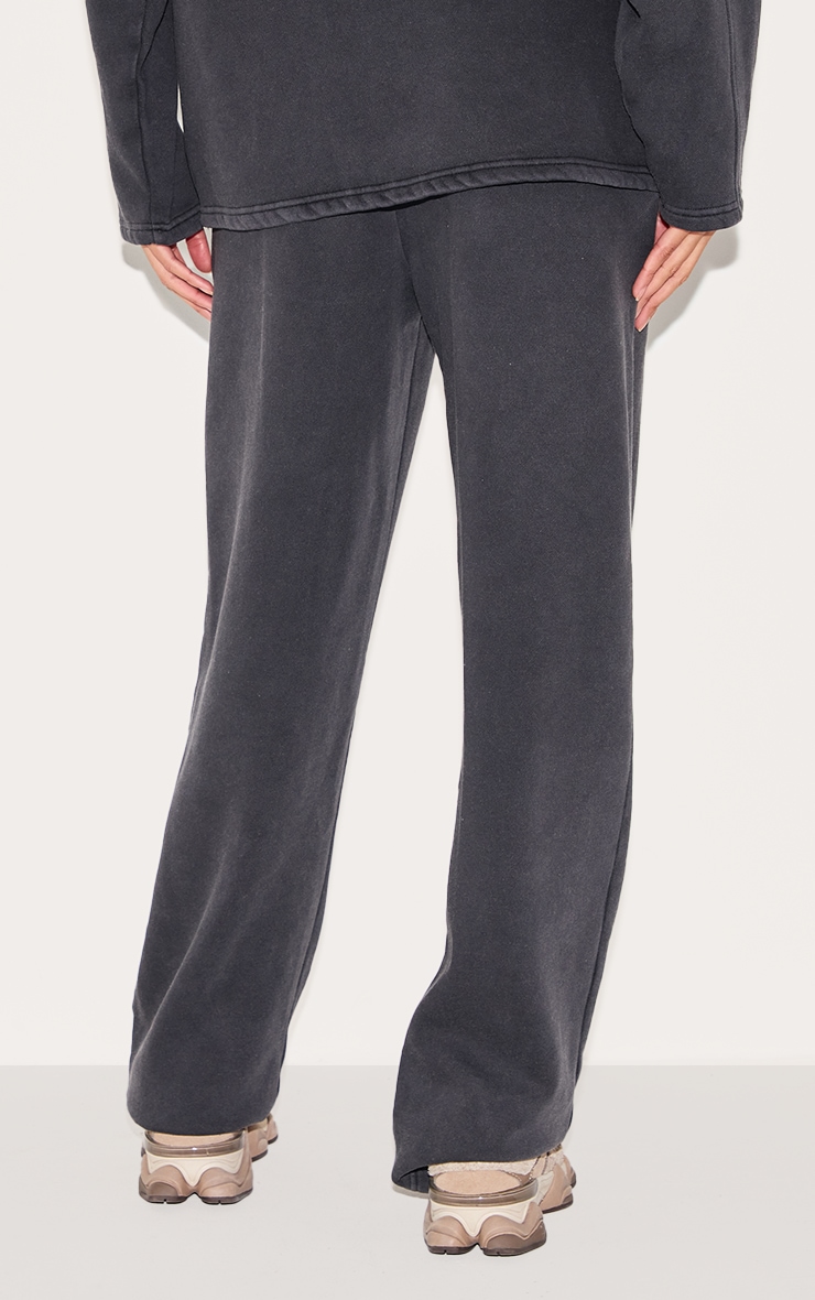 Charcoal Washed Wide Leg Joggers | Athleisure