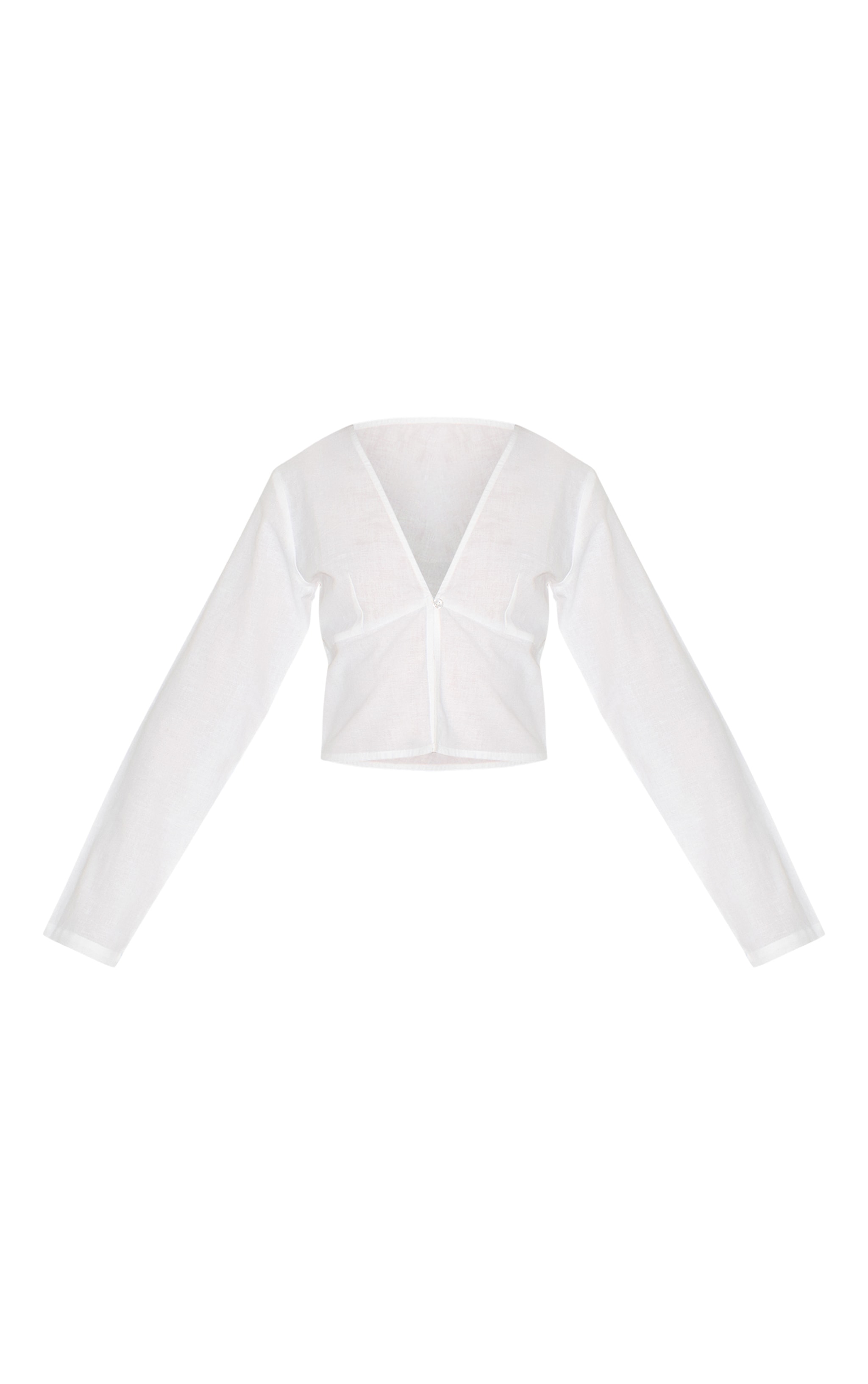 White Long Sleeve Top image 5