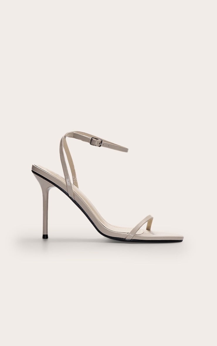 Bone Round Toe Slim Stiletto Heel Barely There Sandal image 2