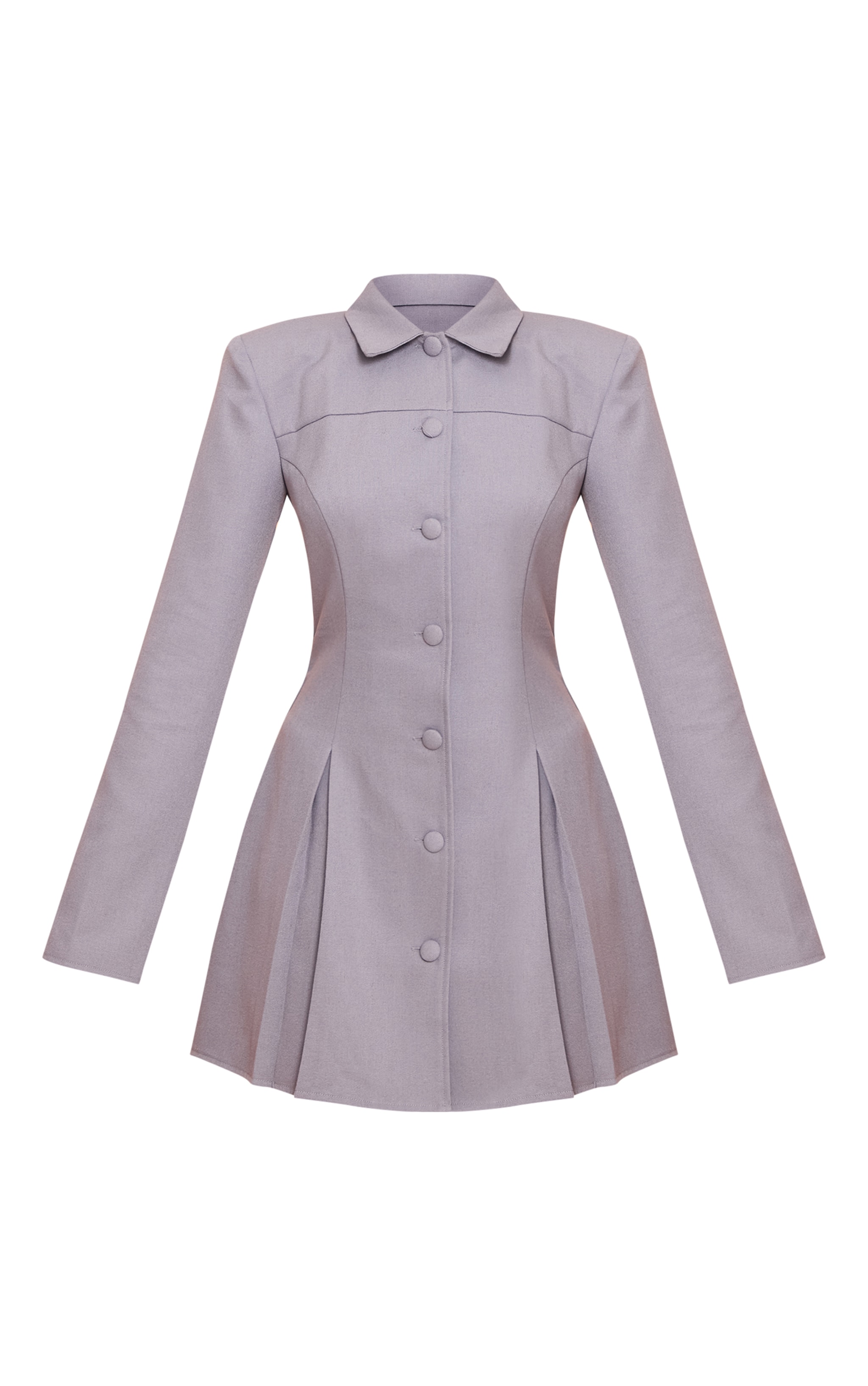 Blue Button Up Pleated Shirt Dress image 5