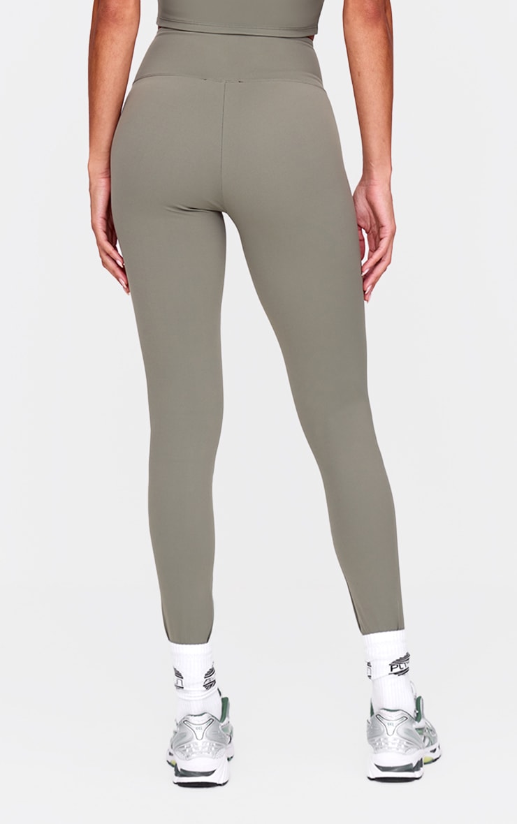 Olive Sculpt Wrap Waist Gym Leggings image 3