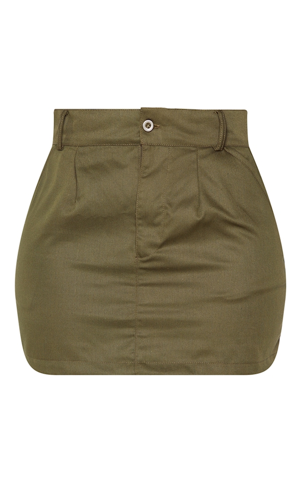 Shape Khaki Cargo Pocket Mini Skirt image 6