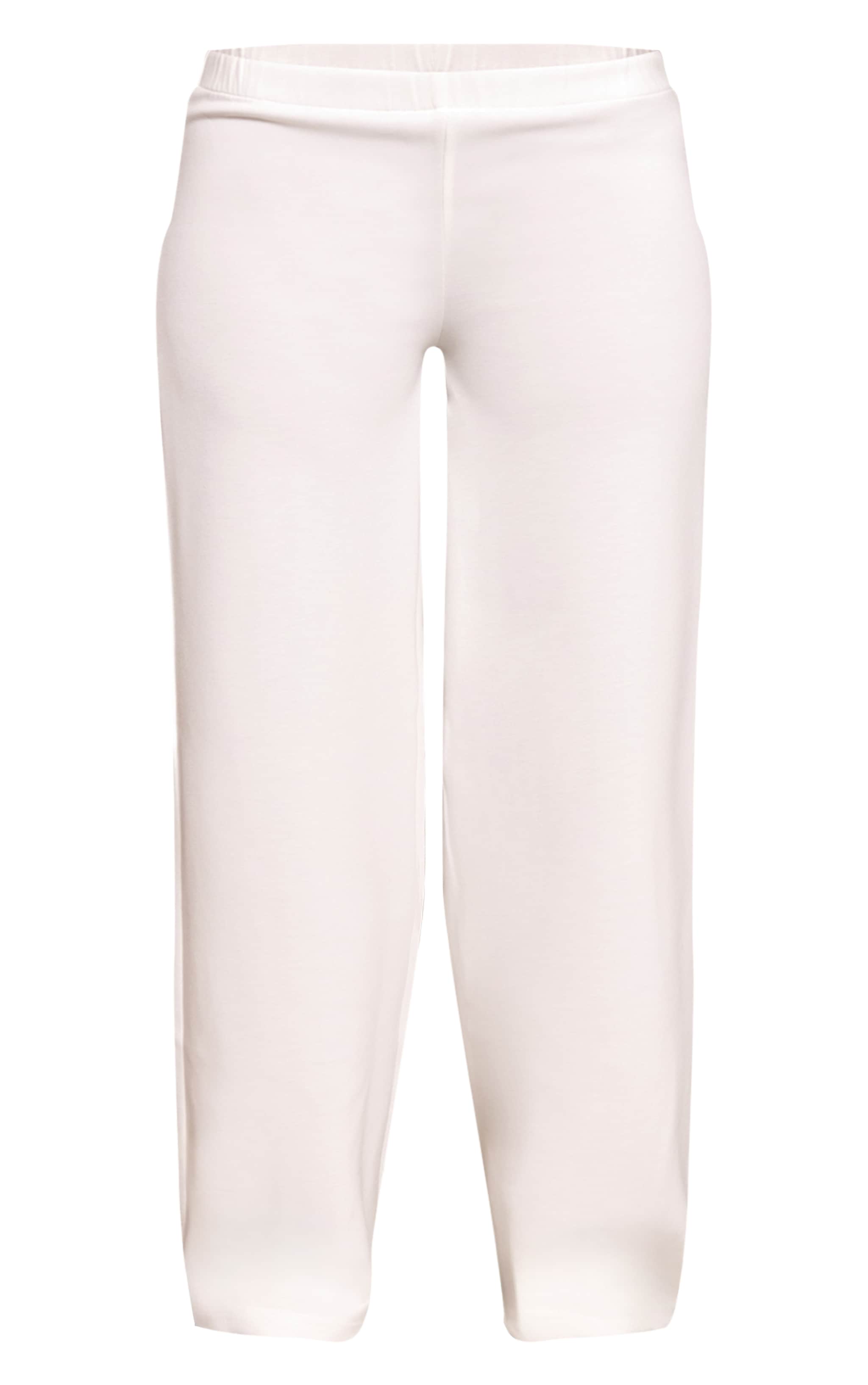 Petite Ecru Modal Elasticated Waist Wide Leg Pant image 5
