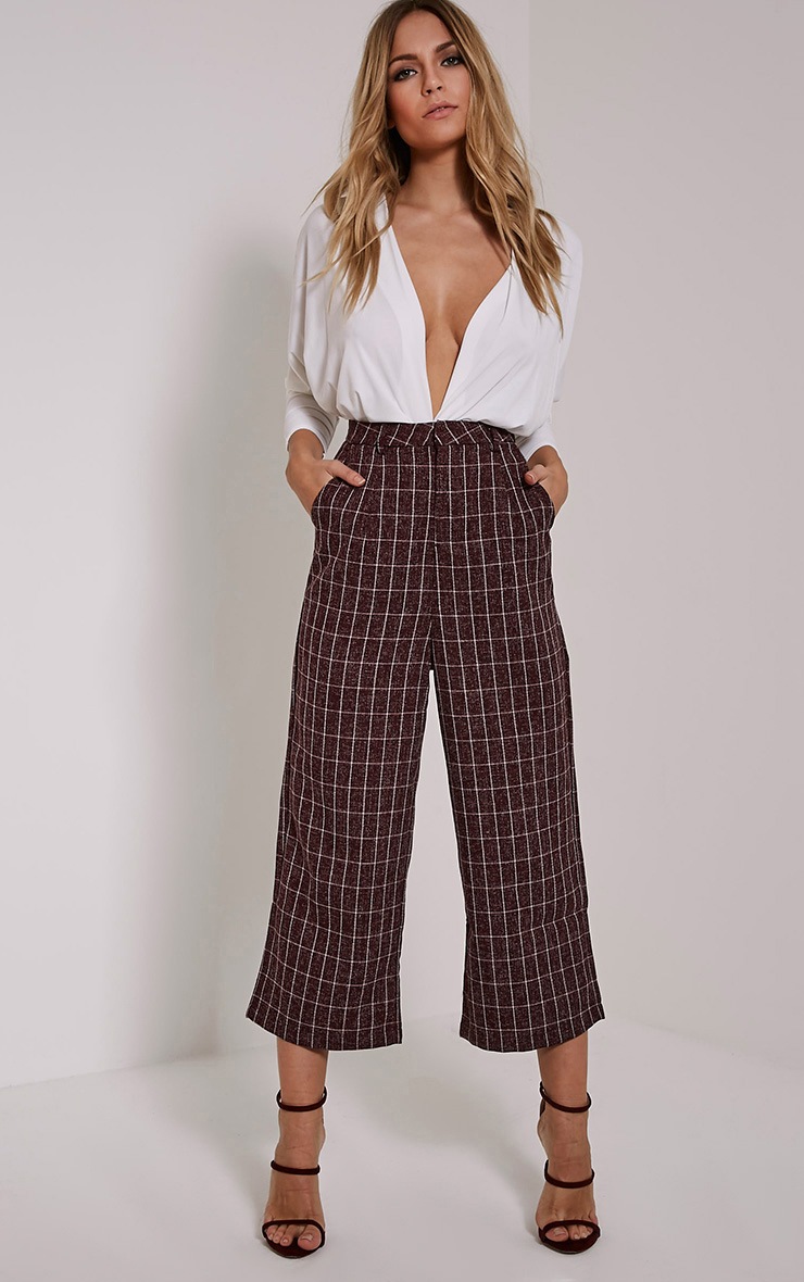 checked culottes