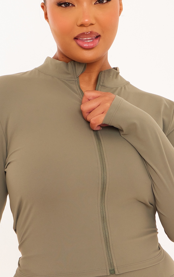 Plus Olive Basic Sculpt Jacket image 4