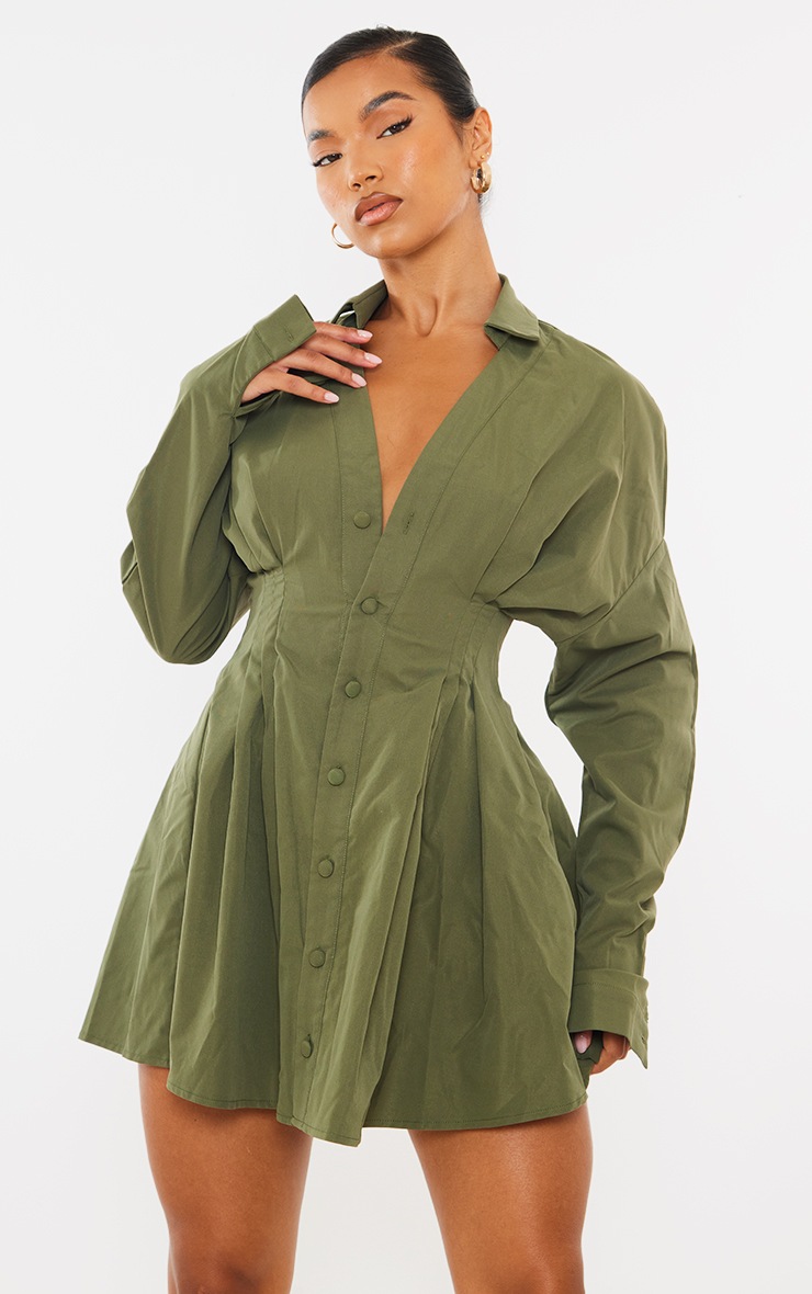 Robe Chemise à Col Oversize