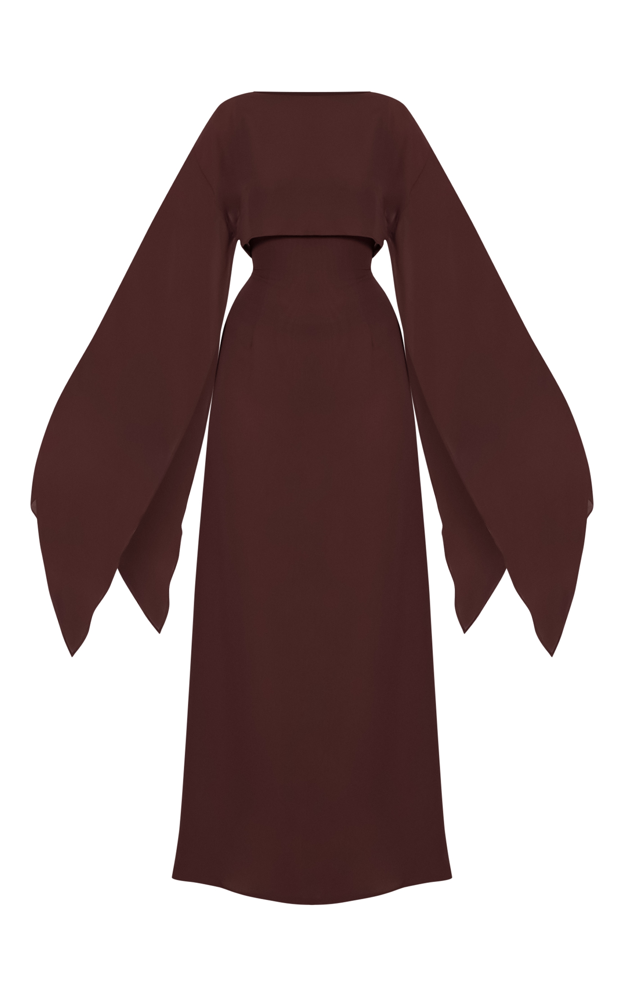 Chocolate Cape Detail Maxi Dress image 5