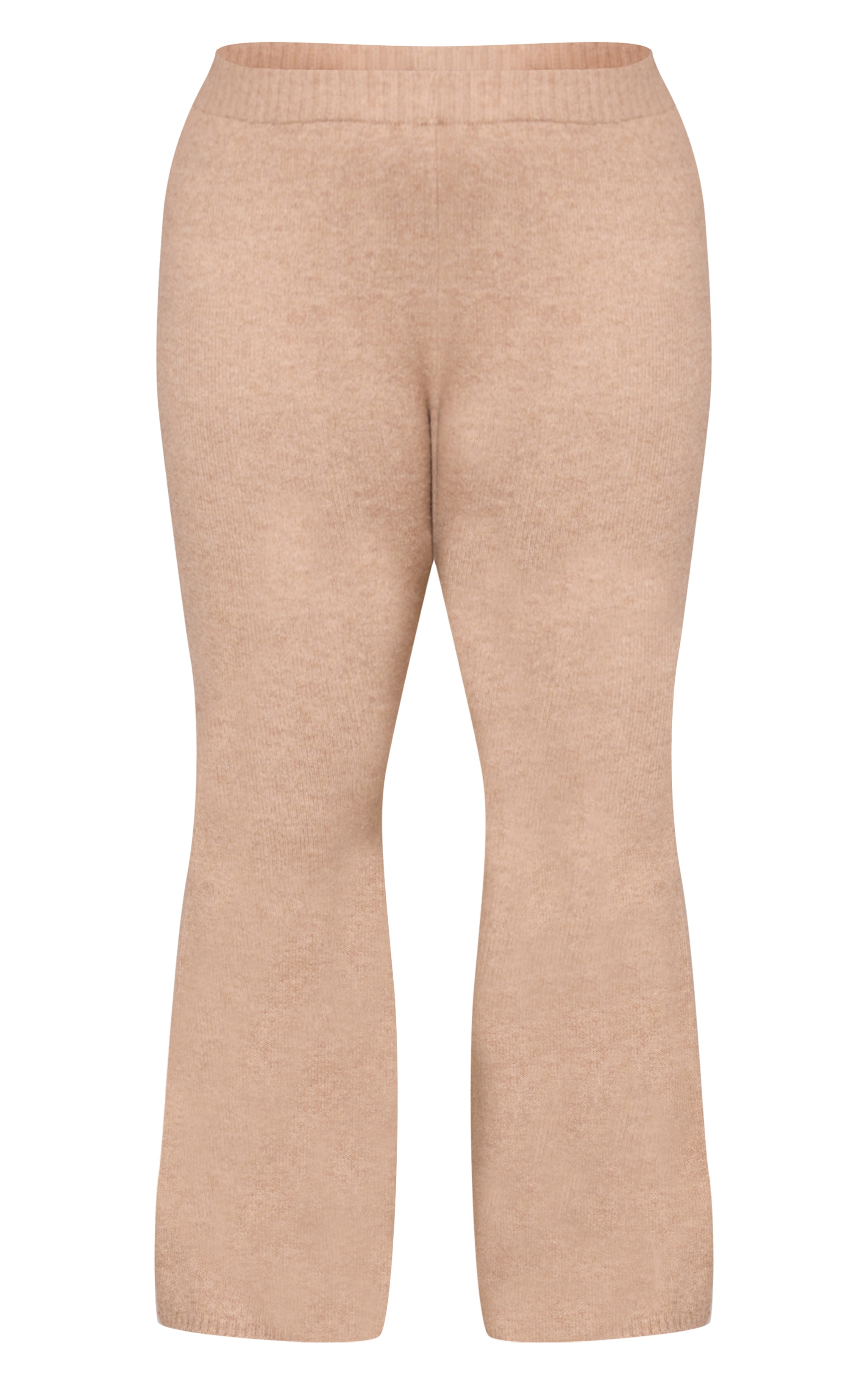 Plus Taupe Wide Leg Knitted Pants image 5