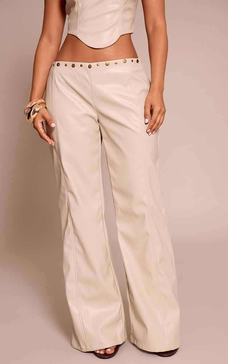 Petite Stone Stud Detail Wide Leg Pant image 2
