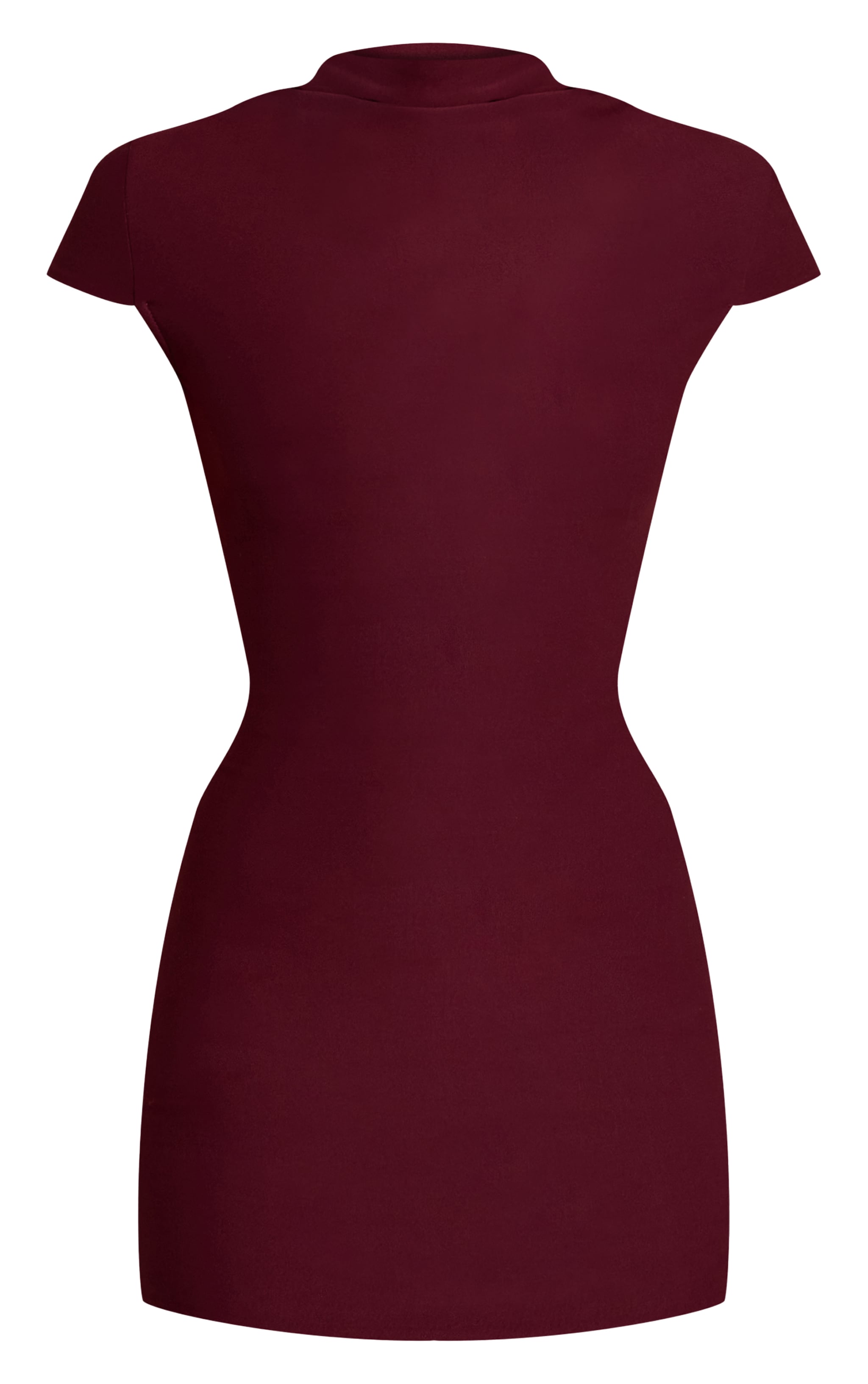 Plum Soft Touch High Neck Cowl Bodycon Dress image 5