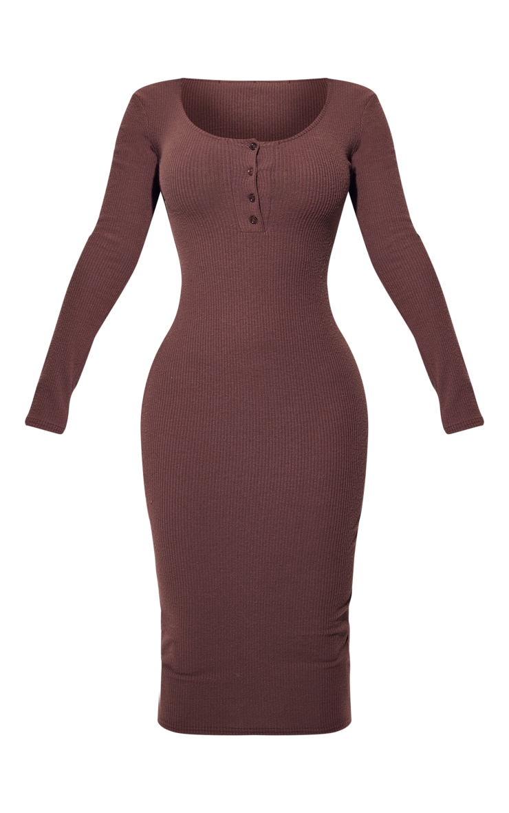 Petite Chocolate Long Sleeve Brushed Bodycon PrettyLittleThing AUS