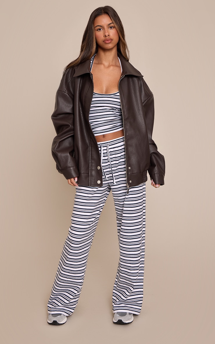 Petite Blue Striped Halterneck Vest Top image 3