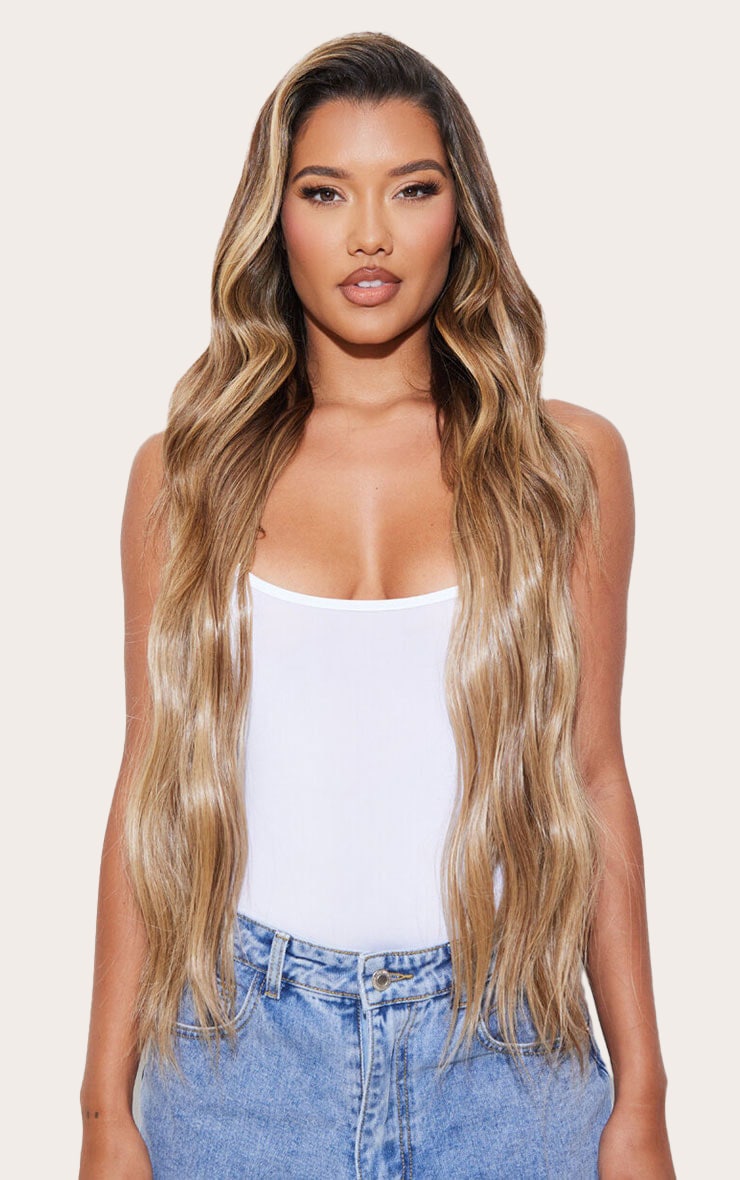 Lullabellz Extra AF 34'' 5 Piece Natural Wavy Clip Ins Mellow Brown image 1