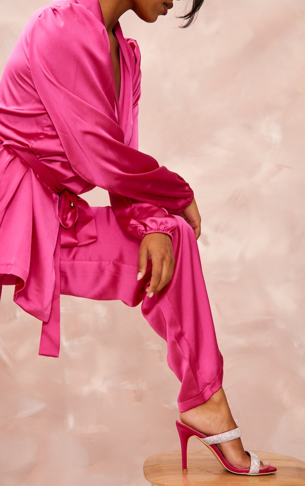 bright pink mules