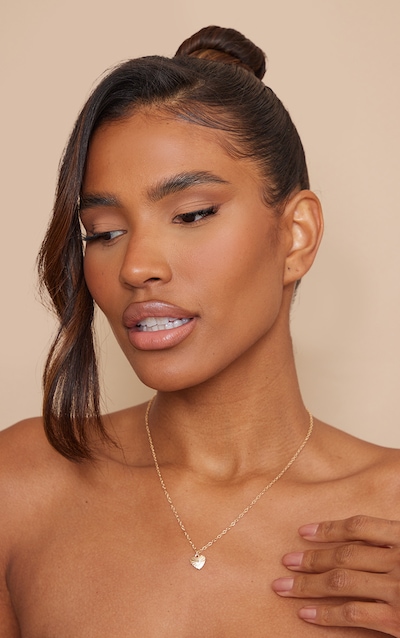 Gold Delicate Heart Pendant Necklace