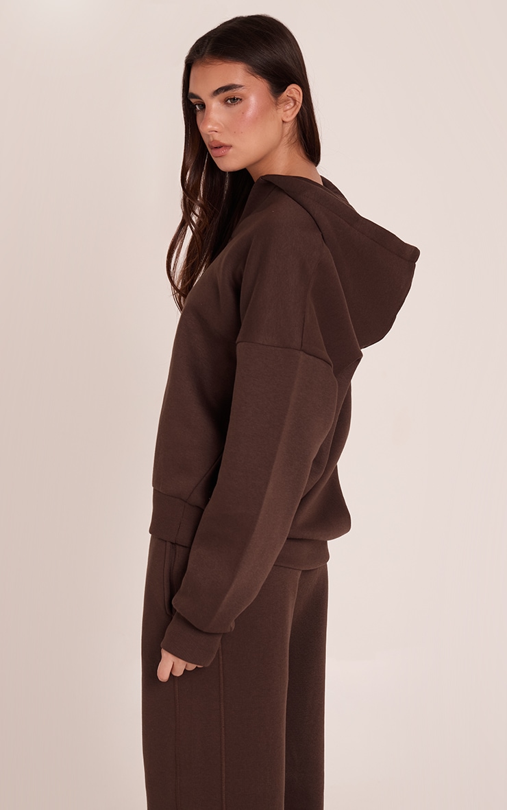 Chocolate V Neck Hoodie image 2