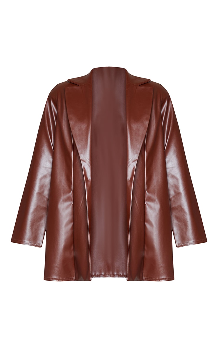 leather cape blazer
