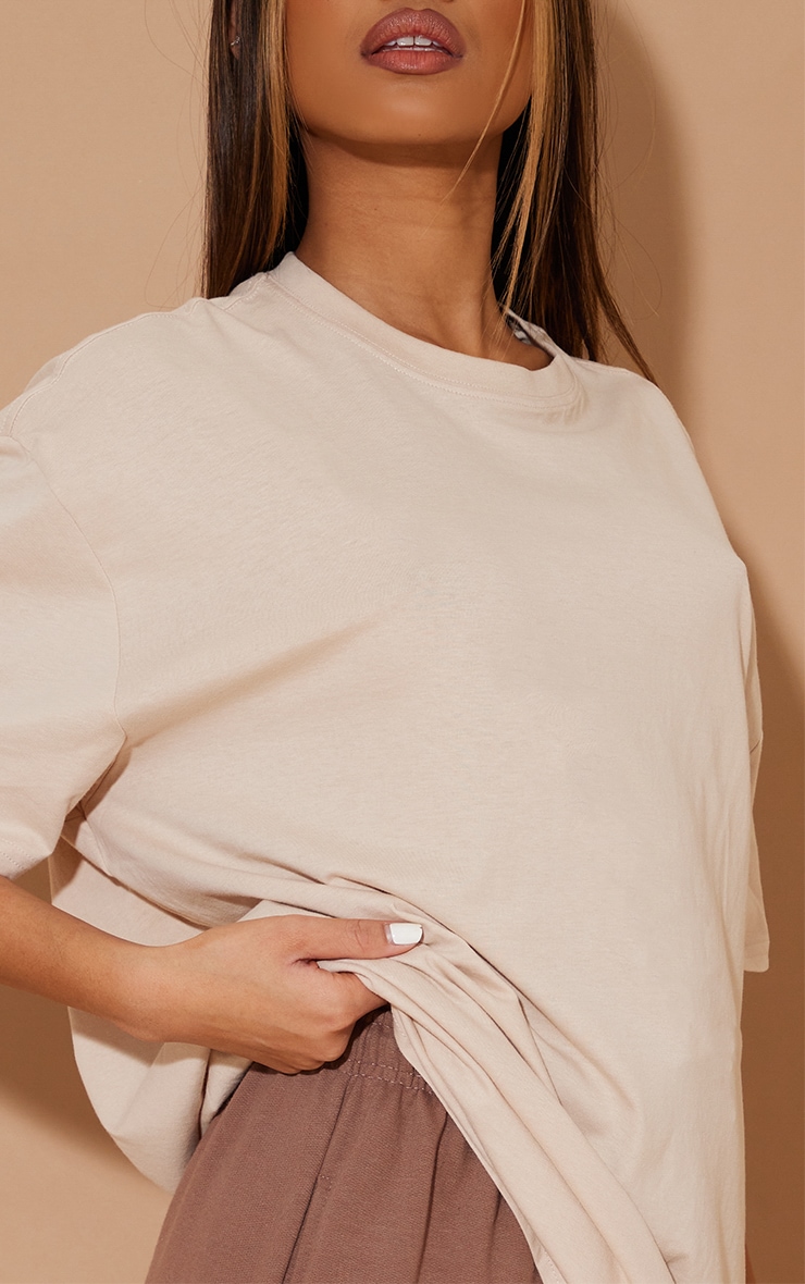 Cotton Sand Oversized T-Shirt image 4