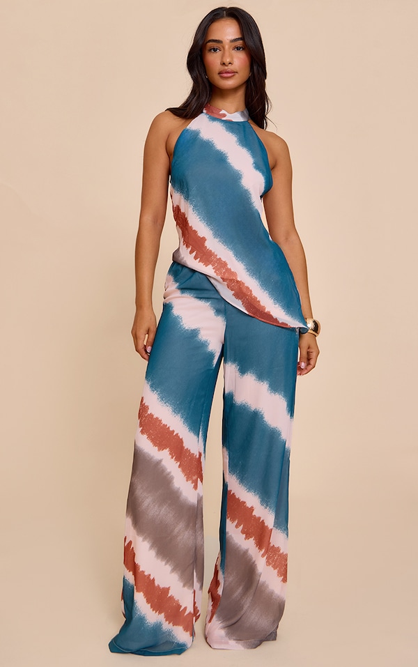 Petite Printed Wide Leg Pants