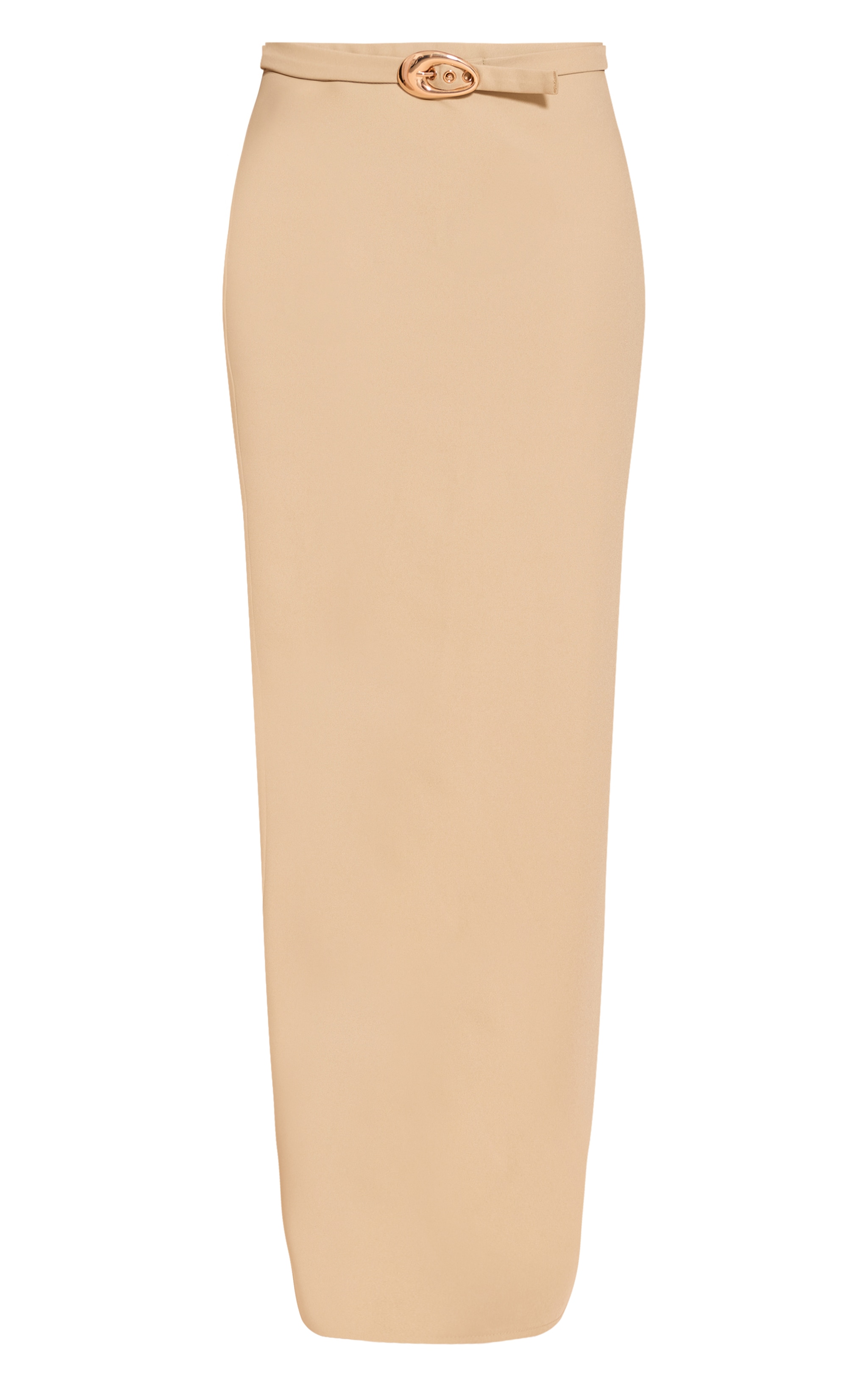 Tall Sage Green Woven Belted Column Maxi Skirt image 5