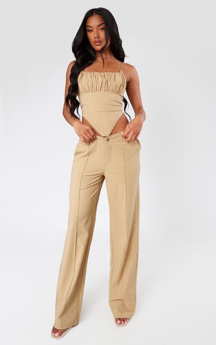 Olive Tailored Woven Ruched Front Corset image 3