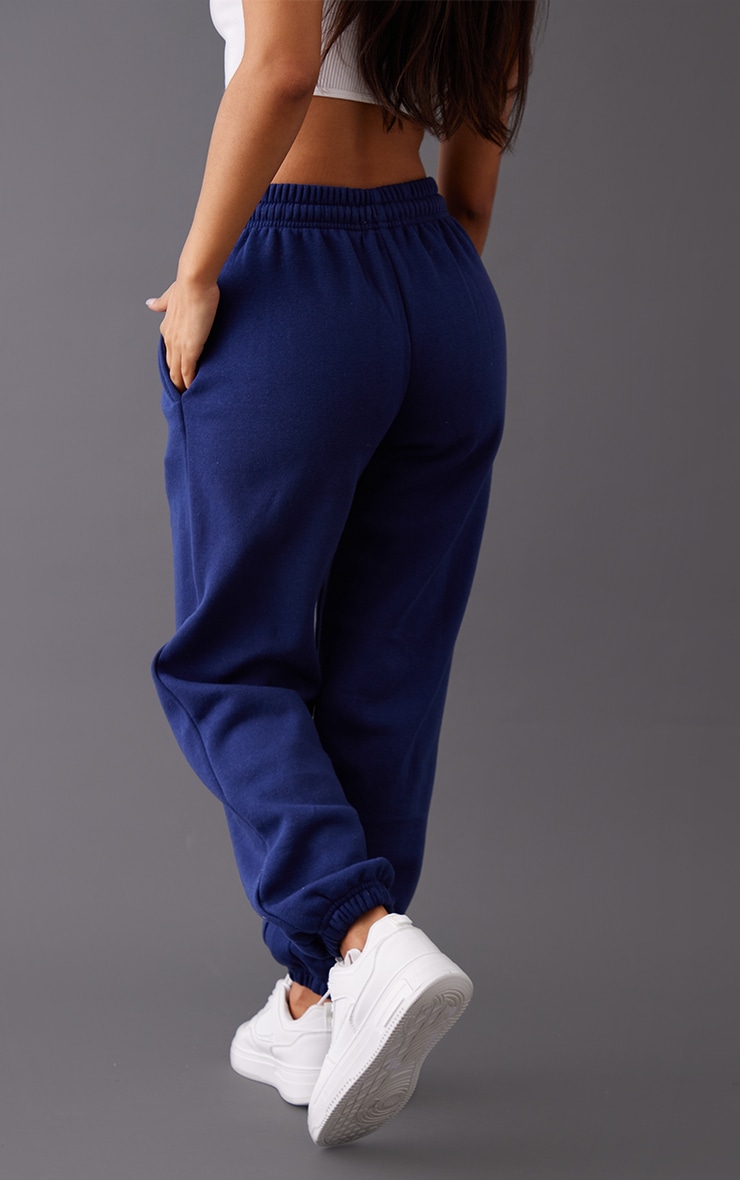 Petite Navy Basic Cuffed Joggers image 3