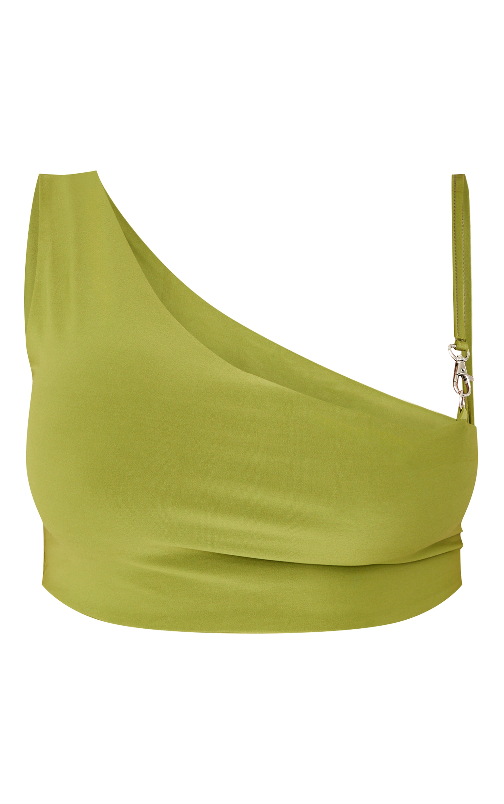 Shape Khaki Slinky Strap Detail Crop Top image 5