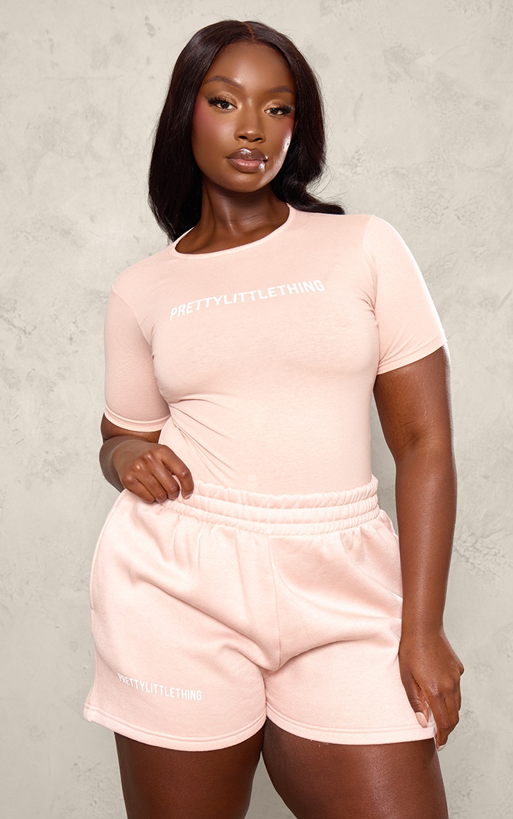 Plus Light Pink Short Sleeve Bodysuit image 1