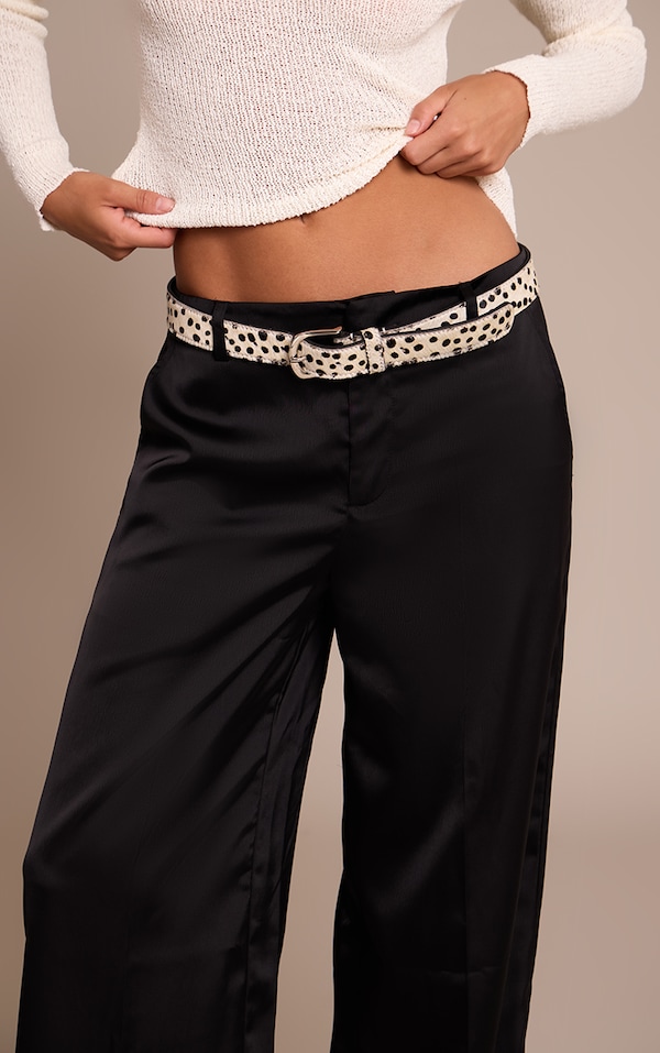 Ceinture taille en poil de poulain imprimé dalmatien