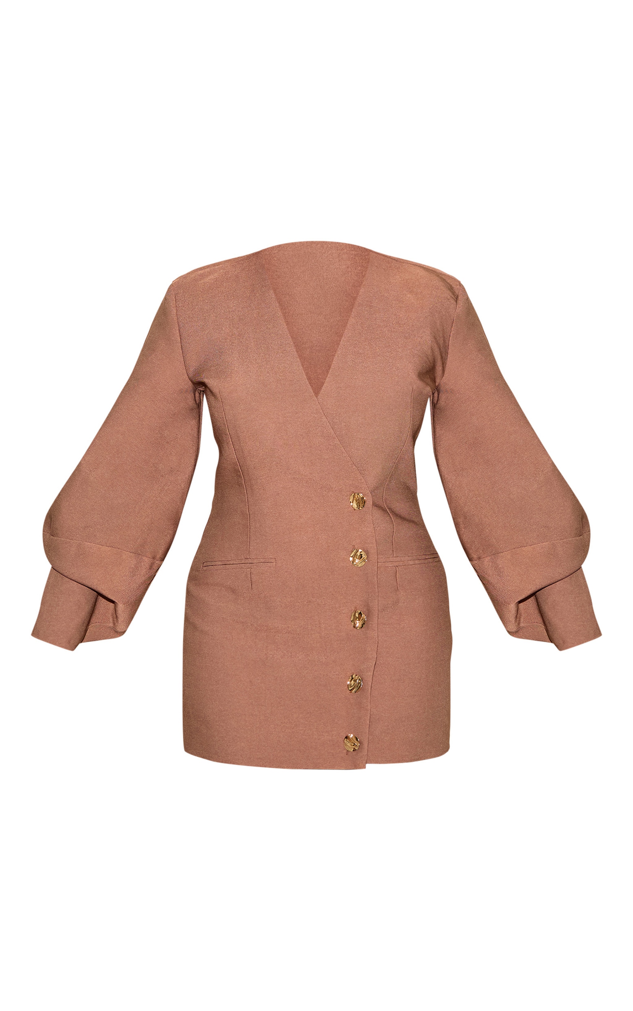 Shape Mocha Tailored Cocoon Sleeve A Line Blazer Dress image 5