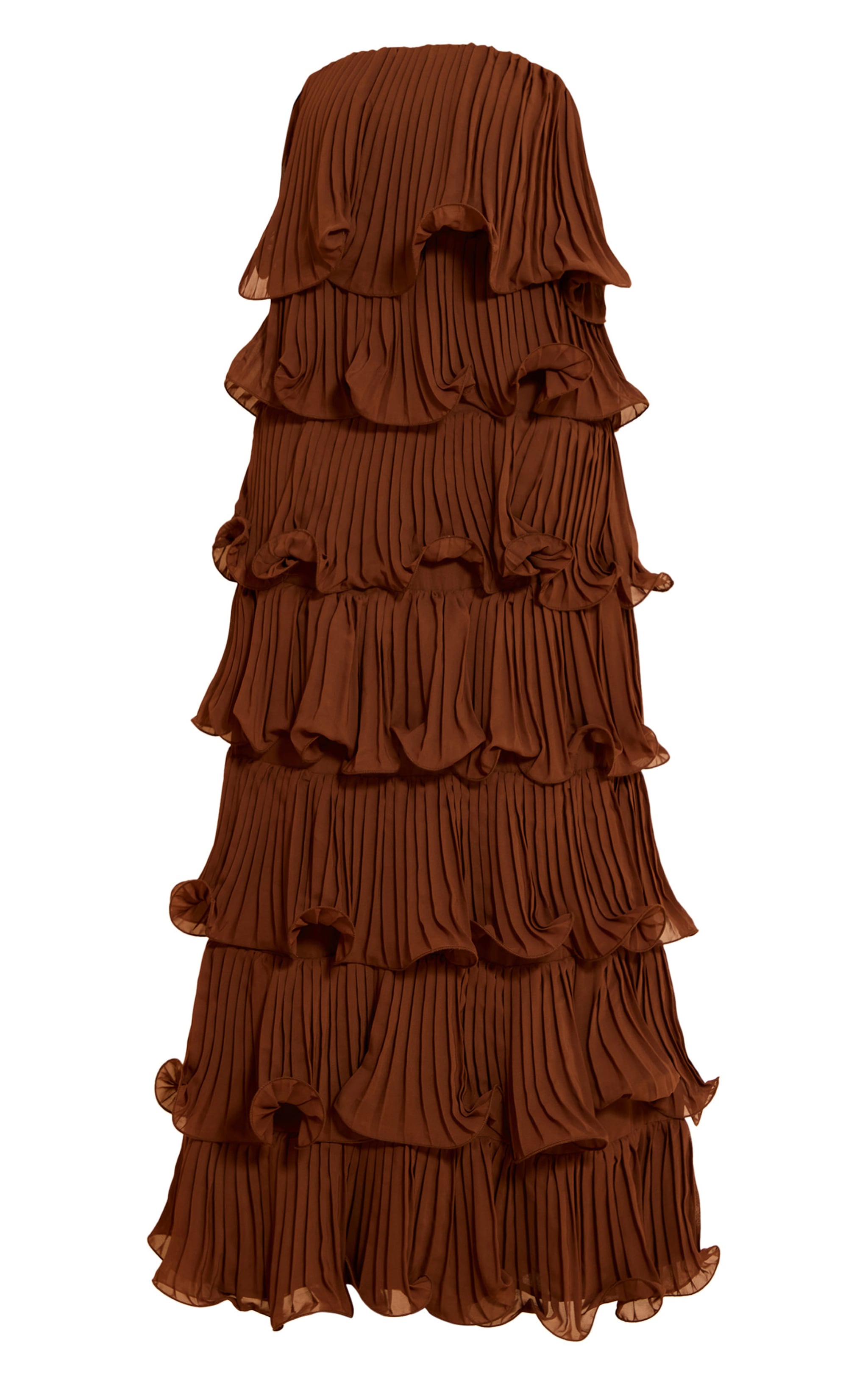 Chocolate Extreme Ruffle Tiered Maxi Dress image 5