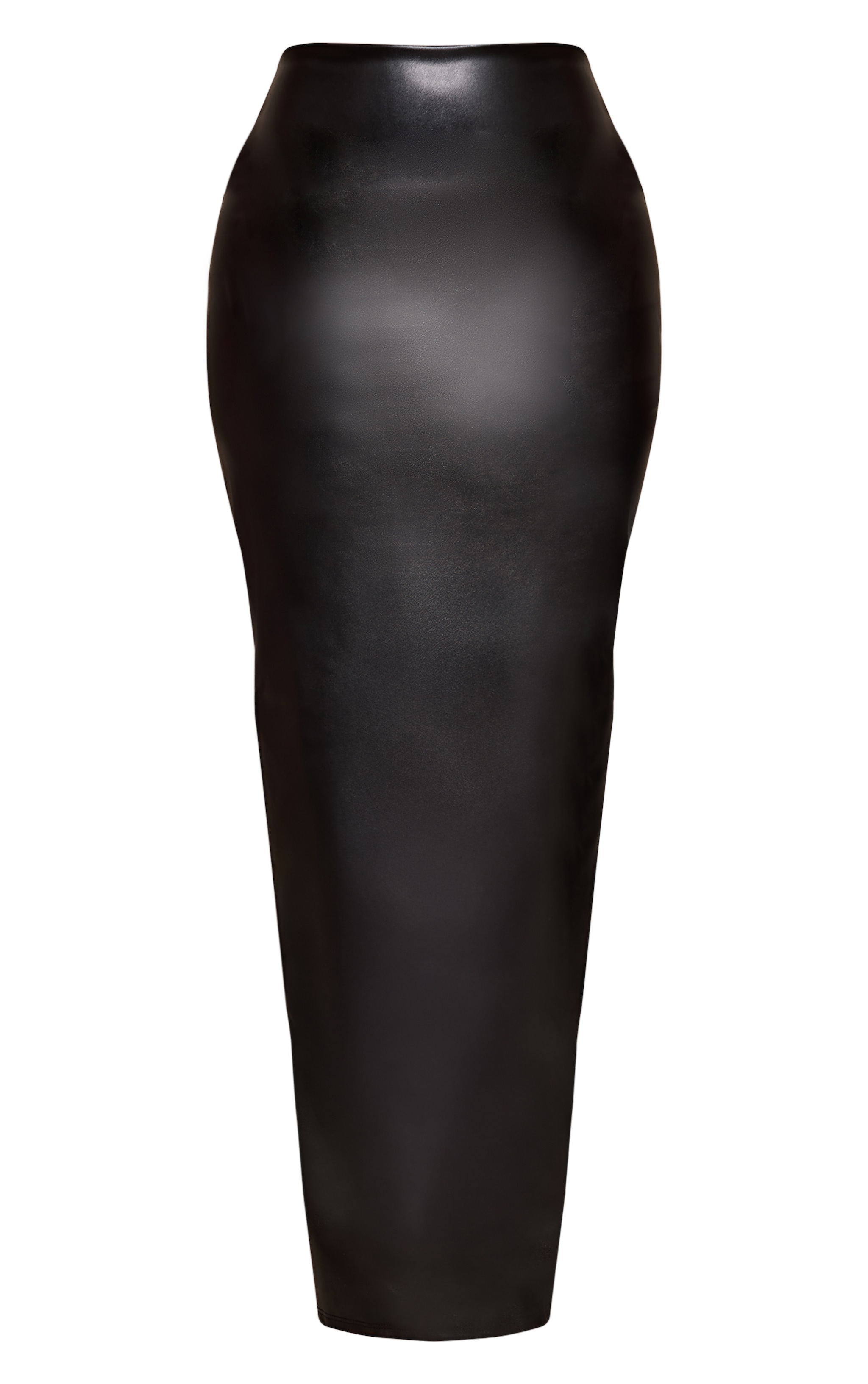 Petite Black Faux Leather Maxi Skirt  image 5