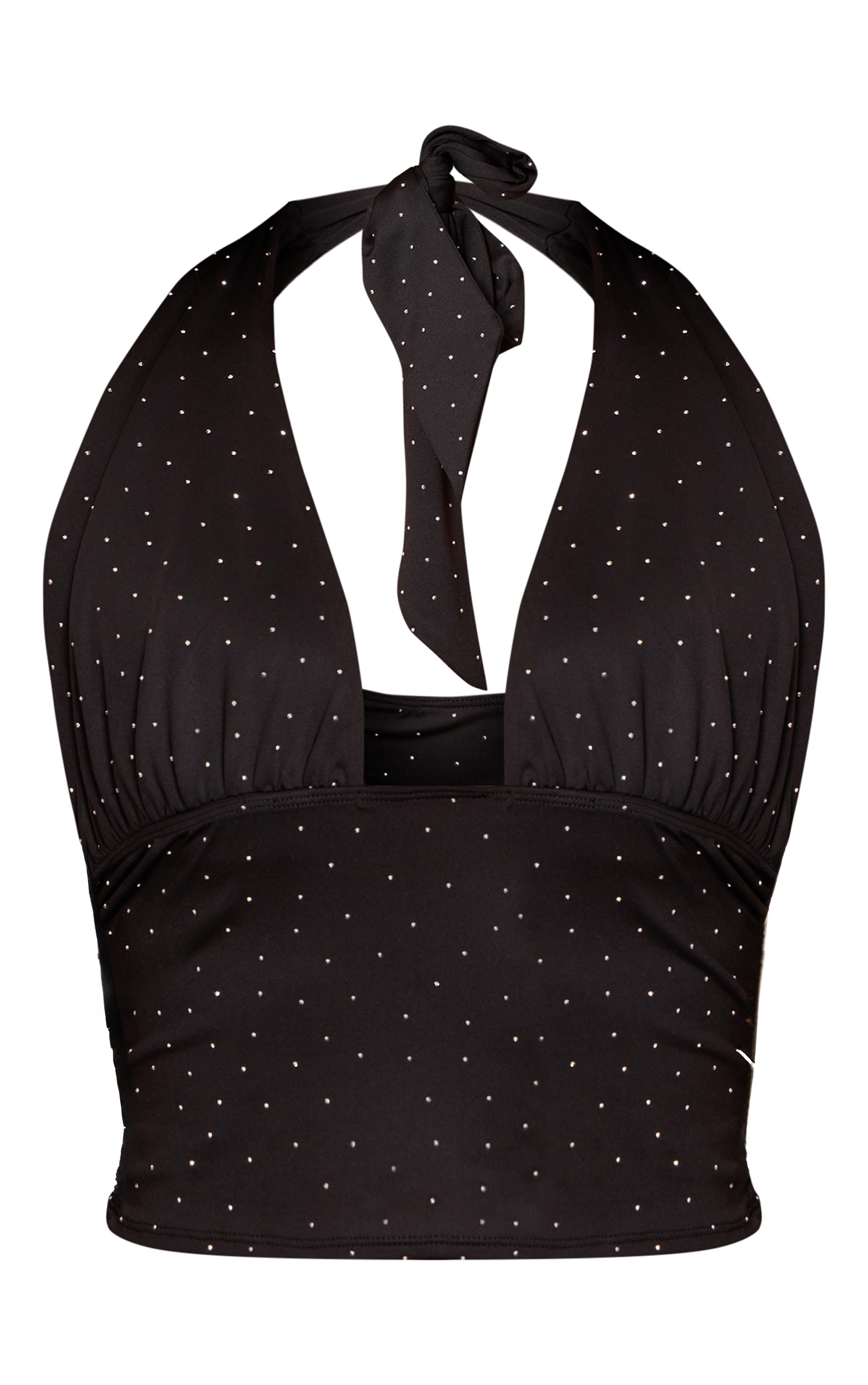 Black Hot Fix Plunge Sleeveless Top image 5