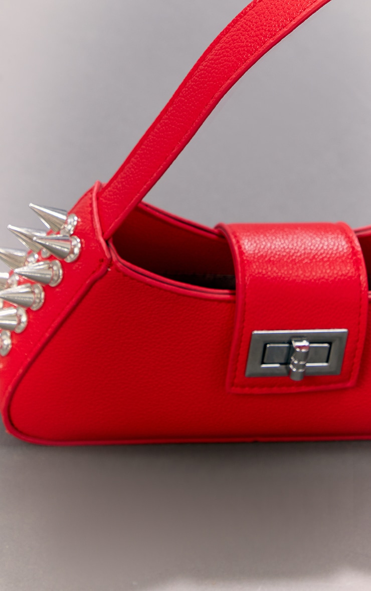 Red Spike Buckle Mini Bag image 3