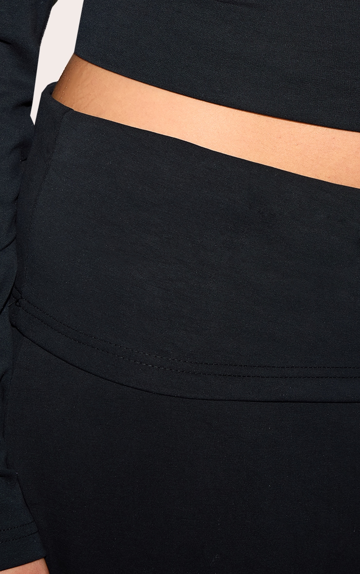 Plus Black Modal Fold Over Flares image 4