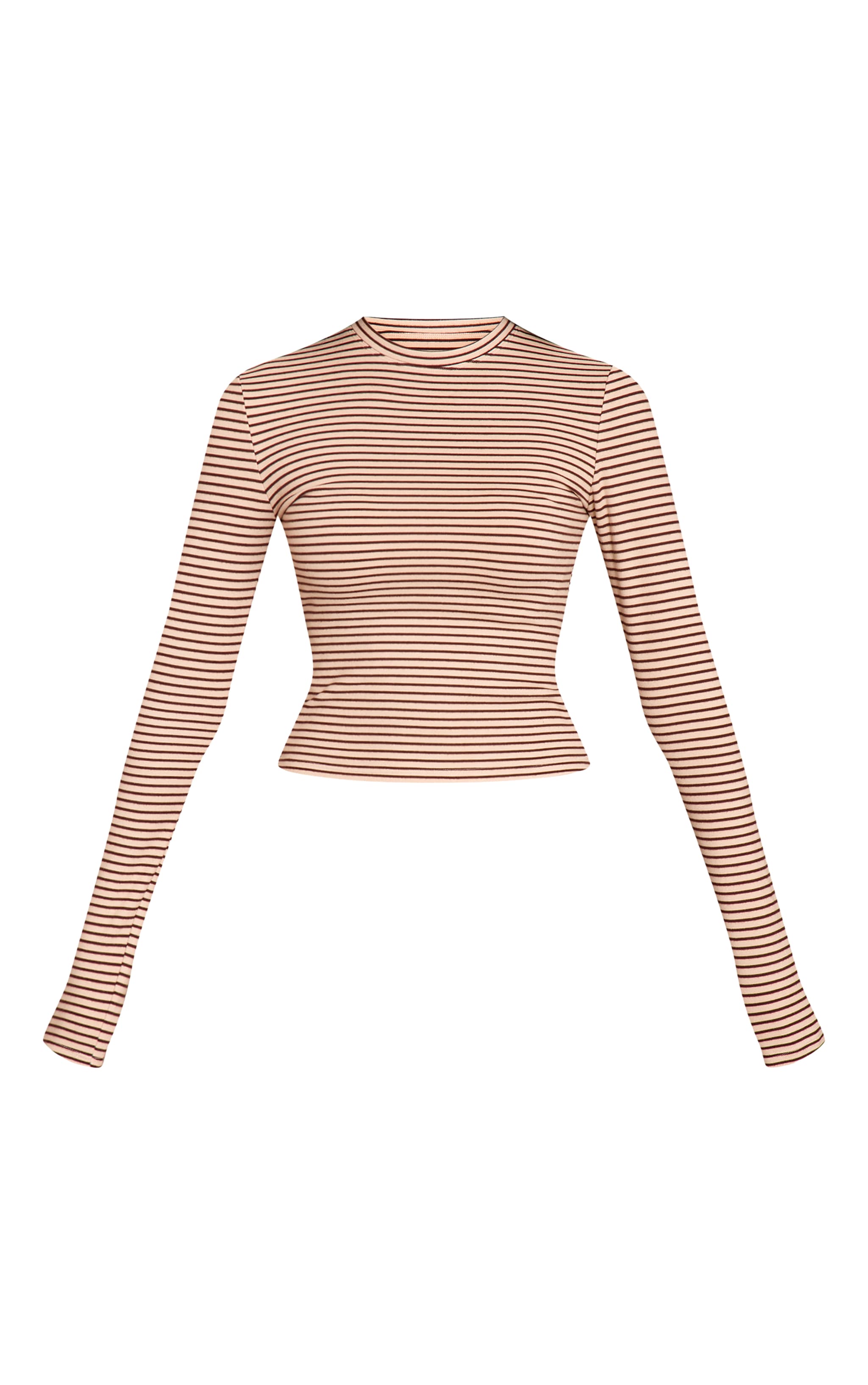 Sand Striped Soft Fleece Long Sleeve Top image 5