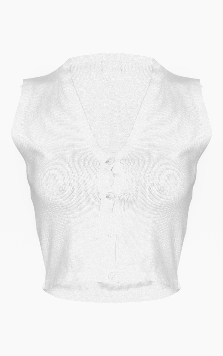Petite Cream Knitted Waistcoat Petite PrettyLittleThing