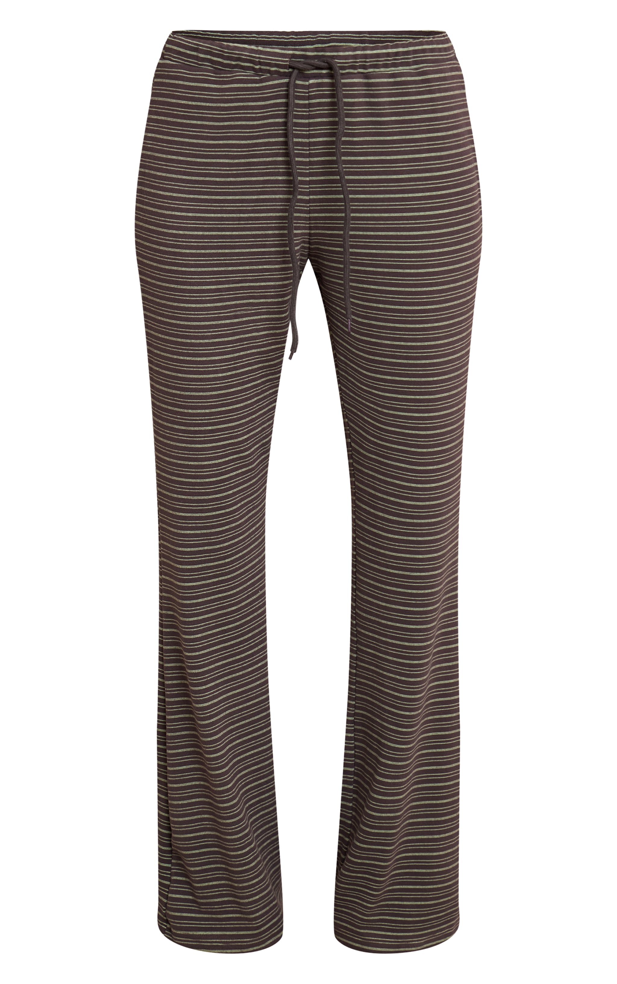 Chocolate Soft Fleece Pinstripe Skinny Flare Pant  image 5