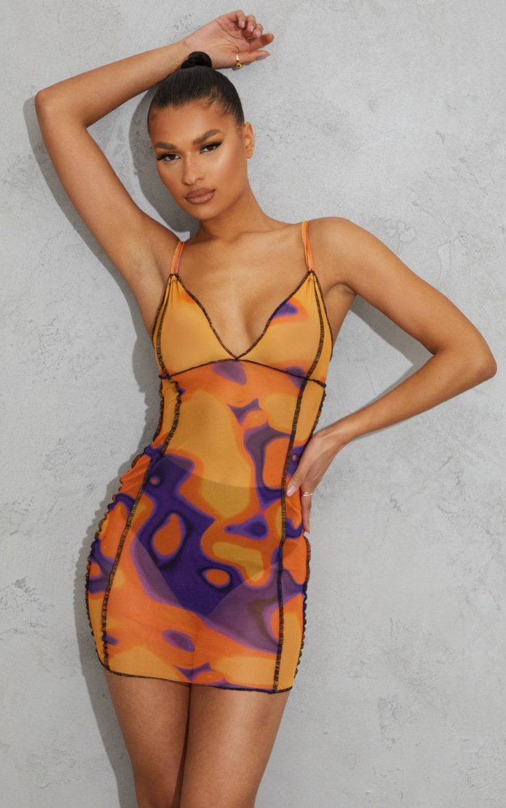 Orange Tie Dye Dress | Tie Dyed Shop