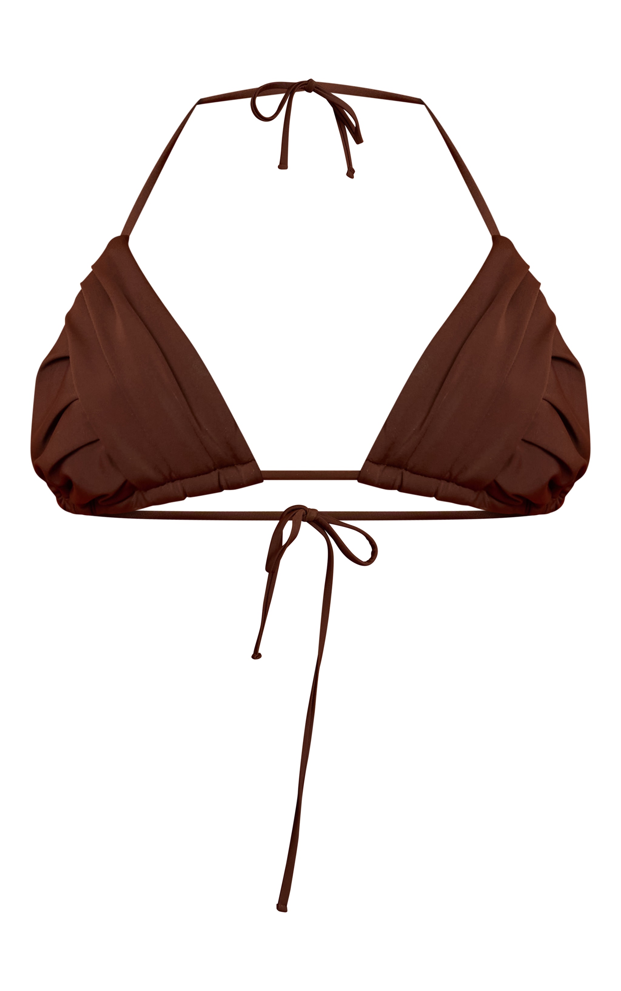 Haut de maillot de bain triangle espresso à bonnets froncés image 5