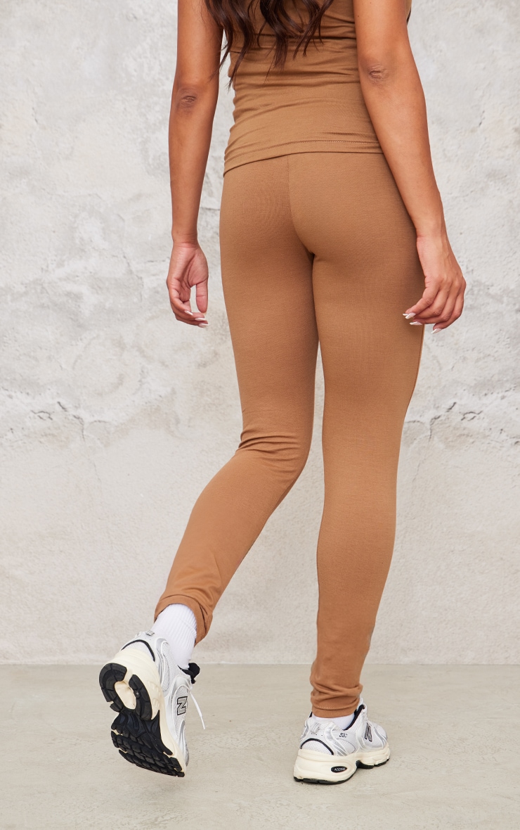 Maternity Brown Over The Bump Leggings image 3