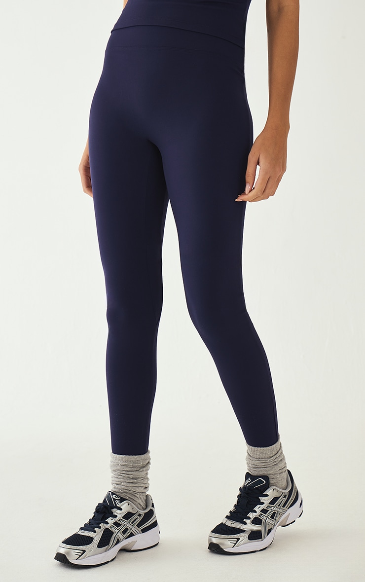 Navy Sculpt Super High Waist Gym Leggings image 2