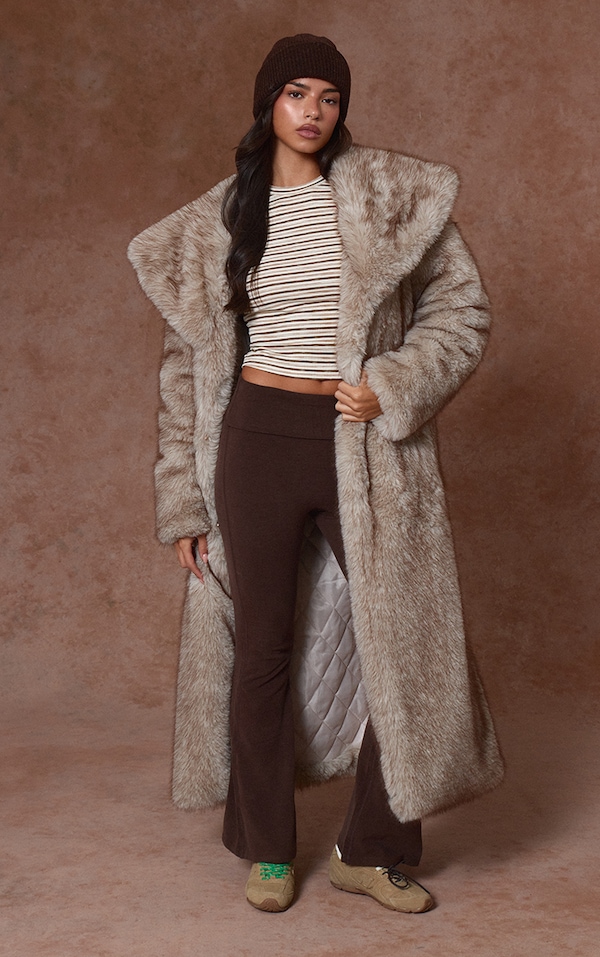 Chocolate Melange Soft Cotton Yoga Pant 