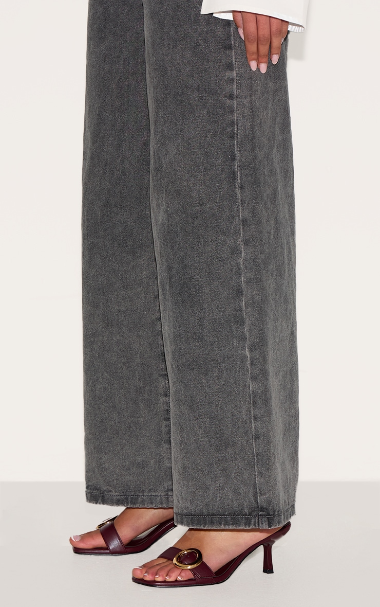 Mules pointure large carrées en PU bordeaux à boucle et petit talon image 5